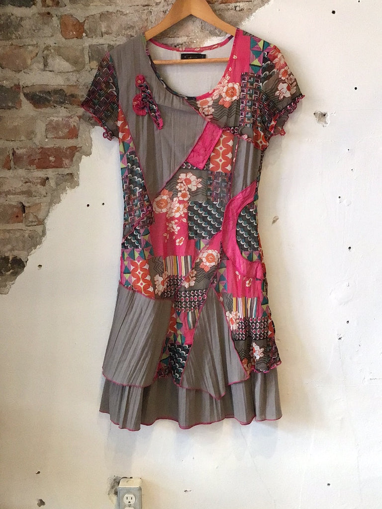 Goa l Patchwork dress, Size 8